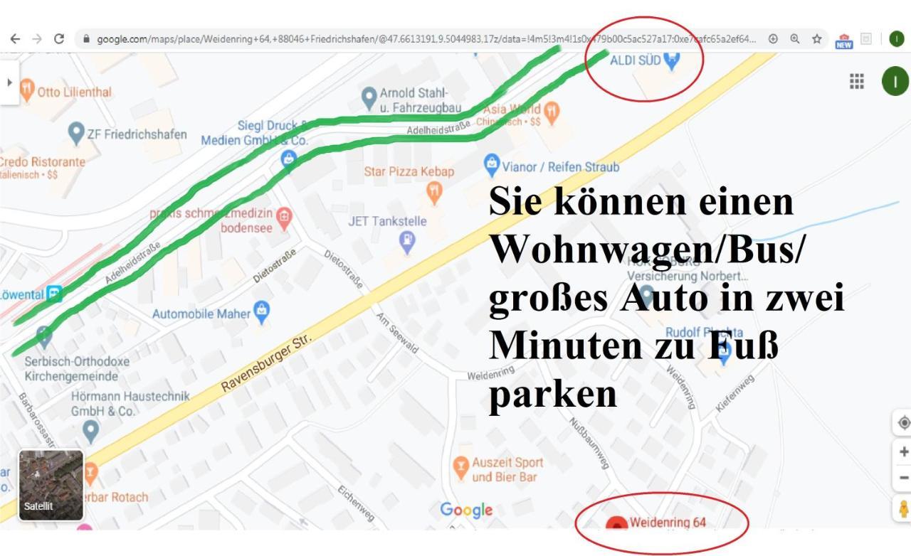 4-Zimmer Kinderfreundliche Ferienwohnung Friedrichshafen Bagian luar foto